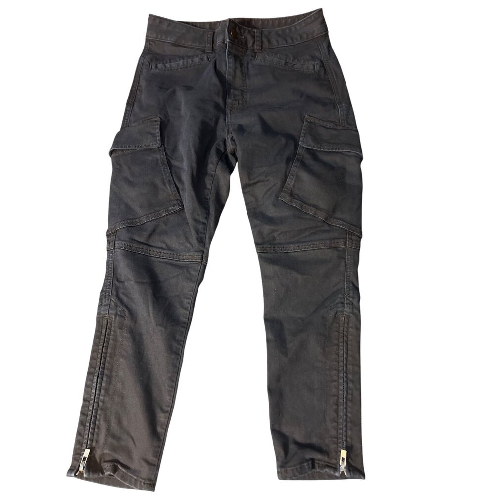 J Brand Mid Rise Skinny Jeans Dark Blue Denim Ankle Zippers Size 24